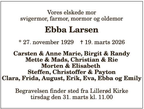 Ebba Larsen - 1210405313