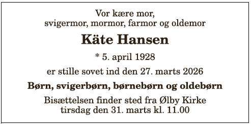 Käte Hansen - 1210406002