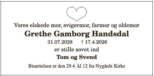 Grethe Gamborg Handsdal - ID: 20955