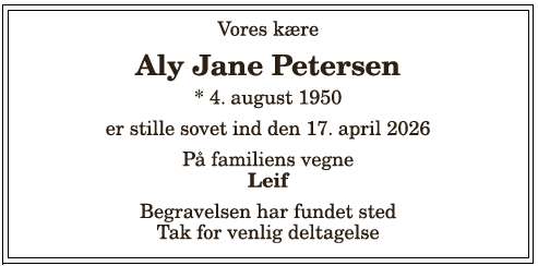 Aly Jane Petersen - 1210408238
