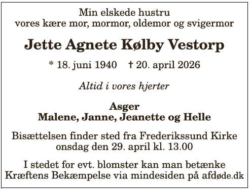 Jette Agnete Kølby Vestorp - 1210408306