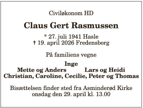 Claus Gert Rasmussen - 1210408411