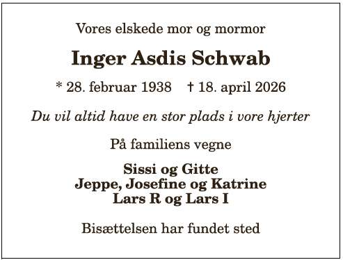 Inger Asdis Schwab - 1210408335