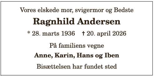 Ragnhild Andersen - 1210408500