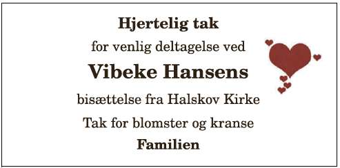 Vibeke Hansen - 1210408228