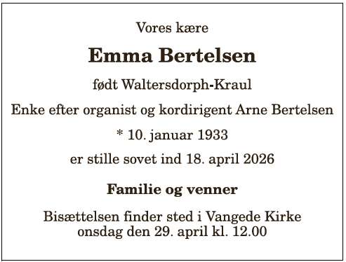 Emma Bertelsen - 1210408444