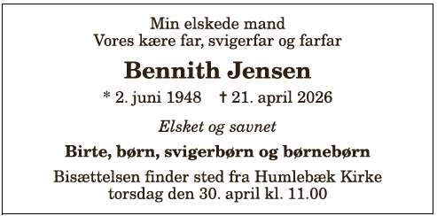 Bennith Peter Jensen - 1210408555