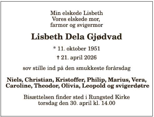 Lisbeth Gjødvad - 1210408583