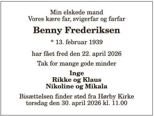 Benny Frederiksen - 1210408688
