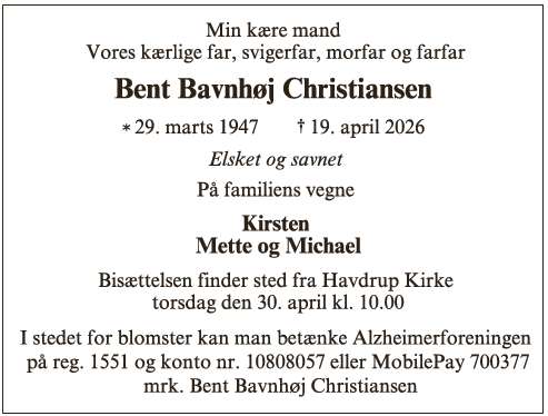 Bent Bavnhøj Christiansen - ID 73943