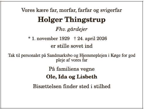 Holger Thingstrup - ID: 21017