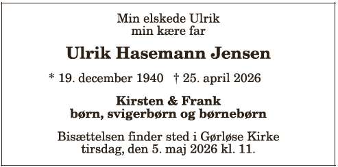 Ulrik Hasemann Jensen - ID 21209