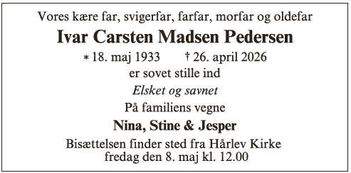 Ivar Carsten Madsen Pedersen - ID 74076