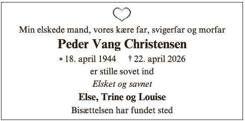 Peder Vang Christensen - ID 73967