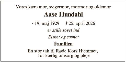 Aase Hundahl ID: 74048