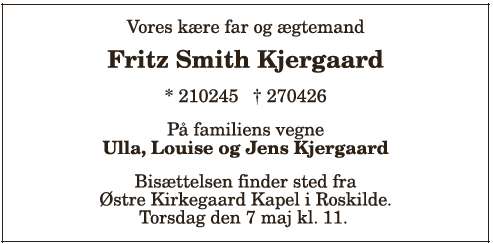Fritz Smith Kjergaard - ID: 21050