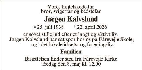Jørgen Kalvslund ID: 74054