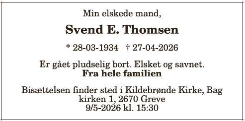 Svend E. Thomsen - ID: 21052