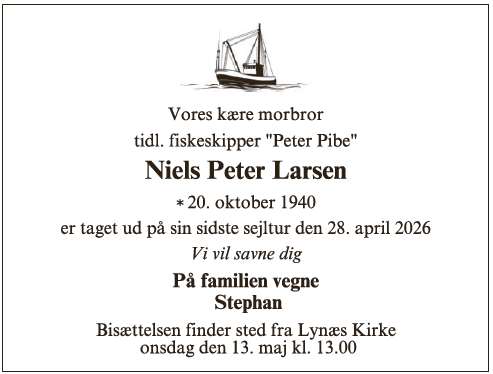Niels Peter Larsen  - ID 74144