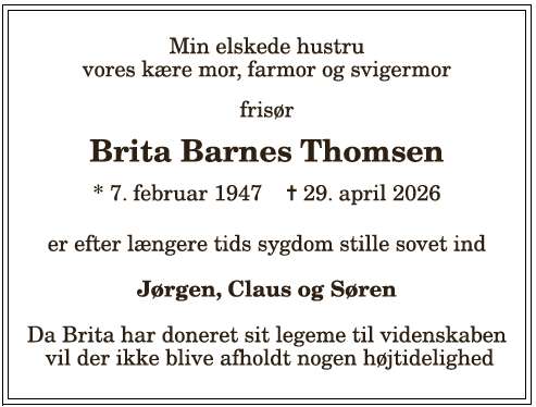 Brita Barnes Thomsen - 1210409202