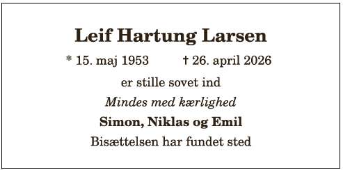 Leif Hartung Larsen - 1210409060