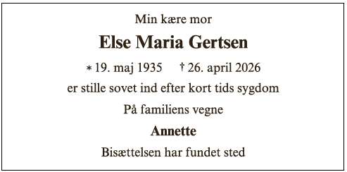 Else Maria Gertsen - ID 74088