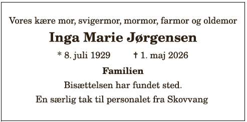 Inga Marie Jørgensen - 1210409563