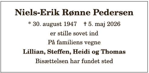Niels-Erik Rønne Pedersen - 1210409601
