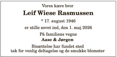Leif Wiese Rasmussen - 1210409680