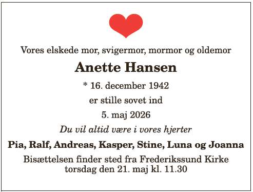 Anette Hansen - 1210409831