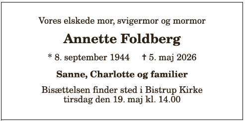 Annette Foldberg - 1210409852