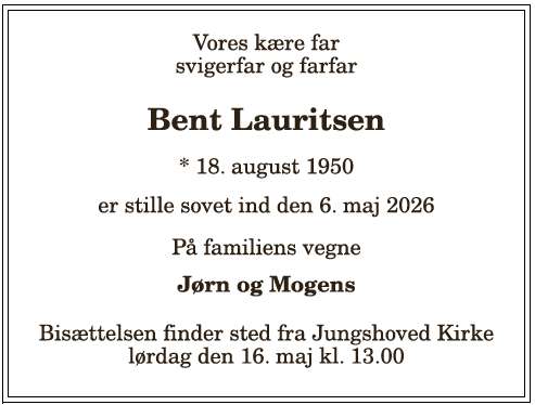 Bent Lauritsen - 1210409903