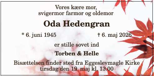 Oda Nina Hedengran - 1210409717