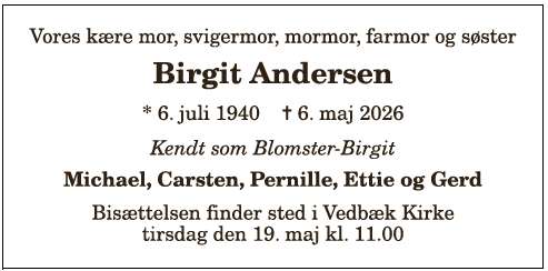 Birgit Andersen - 1210409848