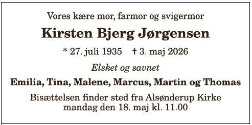 Kirsten Bjerg Jørgensen - 1210409703