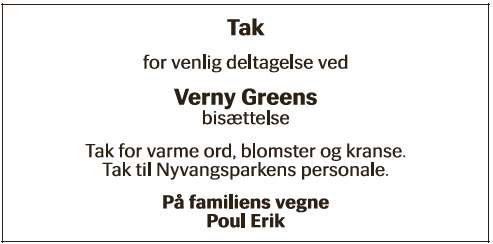 Verny Green - takannonce