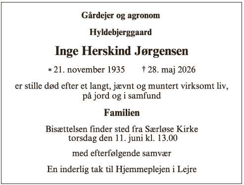Inge Herskind Jørgensen - ID 74988