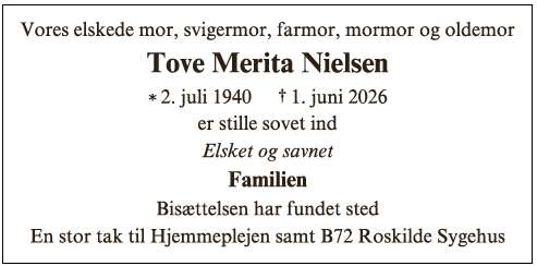 Tove Merita Nielsen ID: 75203