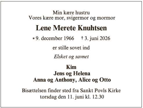 Lene Merete Knuhtsen - ID 75211