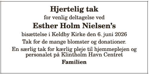 Esther Holm Nielsen ID: 21314