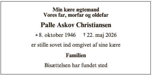 Palle Askov Christiansen ID: 74806