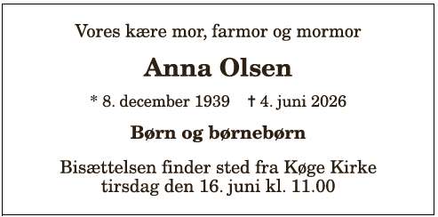 Anna Kristine Olsen - 1210412596