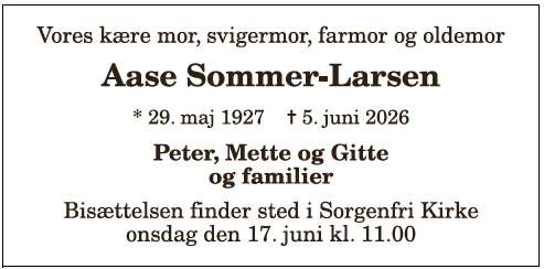 Aase Sommer-Larsen - 1210412735