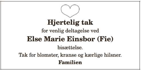 Else Marie Einsbor ID: 21346