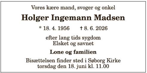 Holger Ingemann Madsen - 1210412749