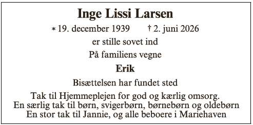 Inge Lissi Larsen ID 75177