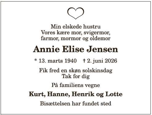 Annie Elise Jensen - 1210412355