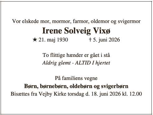 Irene Solveig Bixø