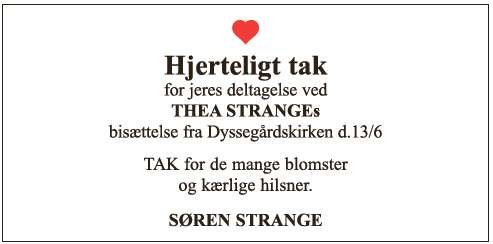 Thea Strange - takke annonce