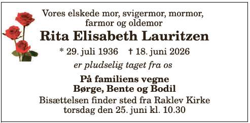 Rita Elisabeth Lauritzen - 1210413545